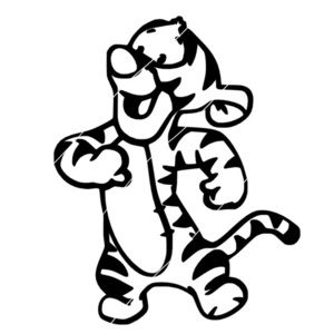 Cute‎ Baby Tigger Permanent Vinyl Decal 4”